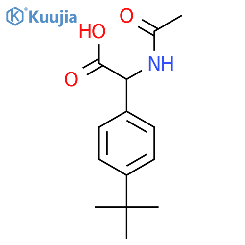2-(4-tert-butylphenyl)-2-acetamidoacetic acid structure