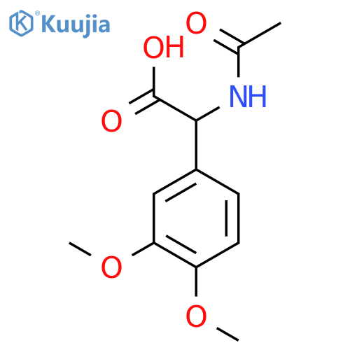2-(3,4-dimethoxyphenyl)-2-acetamidoacetic acid structure