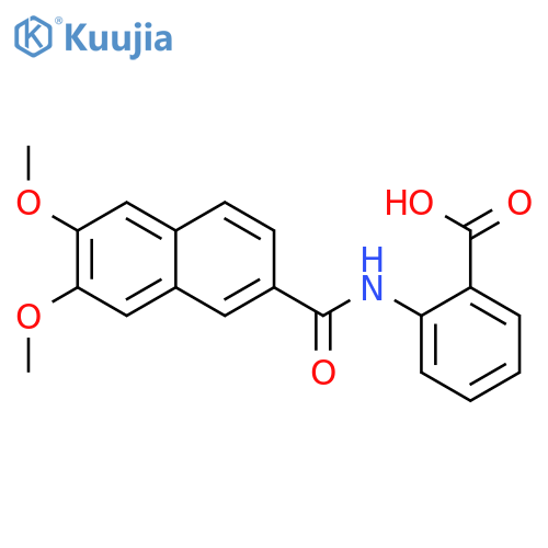 Benzoic acid, 2-[[(6,7-dimethoxy-2-naphthalenyl)carbonyl]amino]- structure