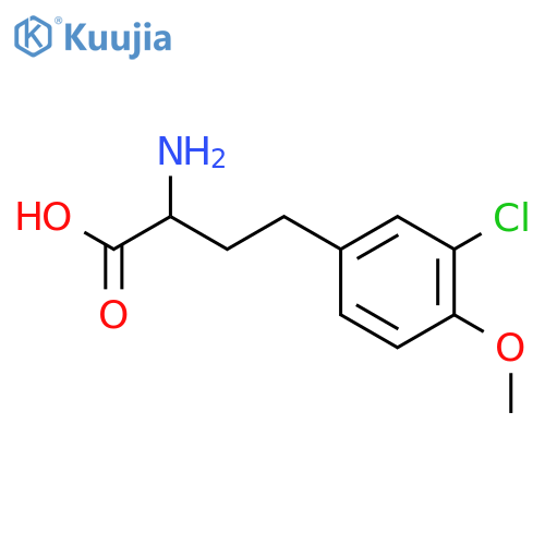 2-amino-4-(3-chloro-4-methoxyphenyl)butanoic acid structure