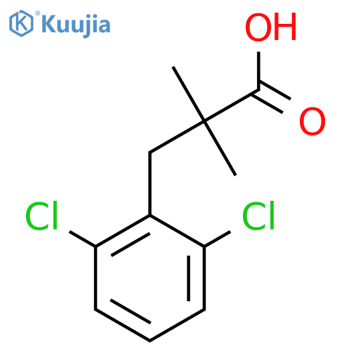 3-(2,6-dichlorophenyl)-2,2-dimethylpropanoic acid structure