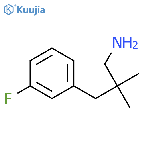 3-(3-fluorophenyl)-2,2-dimethylpropan-1-amine structure