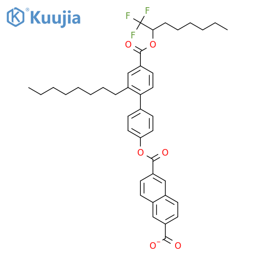 2,6-Naphthalenedicarboxylic acid, octyl4'-[[[1-(trifluoromethyl)heptyl]oxy]carbonyl][1,1'-biphenyl]-4-yl ester structure