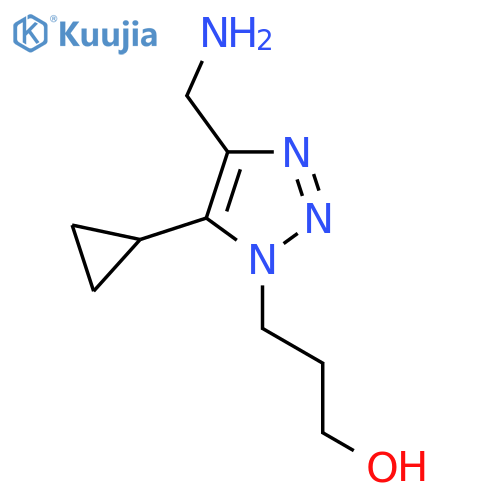 3-4-(aminomethyl)-5-cyclopropyl-1H-1,2,3-triazol-1-ylpropan-1-ol structure