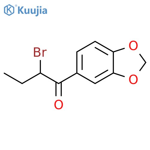 1-(1,3-dioxaindan-5-yl)-2-bromobutan-1-one structure