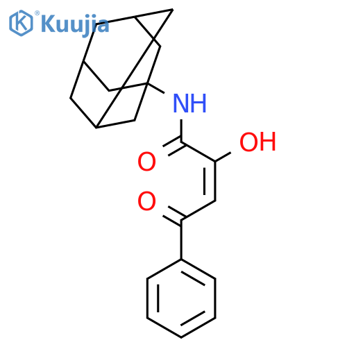 2-Butenamide,2-hydroxy-4-oxo-4-phenyl-N-tricyclo[3.3.1.13,7]dec-1-yl- structure