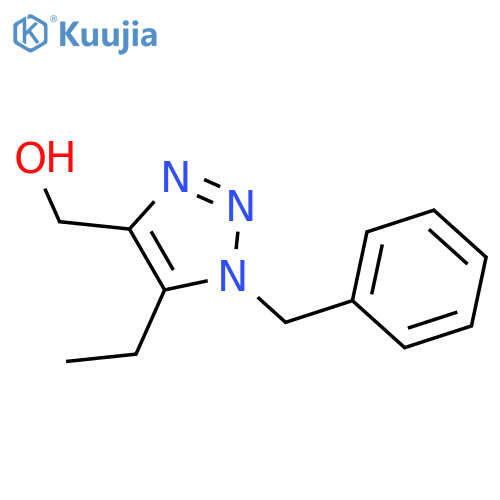 (1-benzyl-5-ethyl-1H-1,2,3-triazol-4-yl)methanol structure