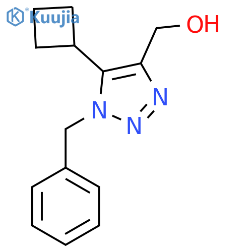 (1-benzyl-5-cyclobutyl-1H-1,2,3-triazol-4-yl)methanol structure