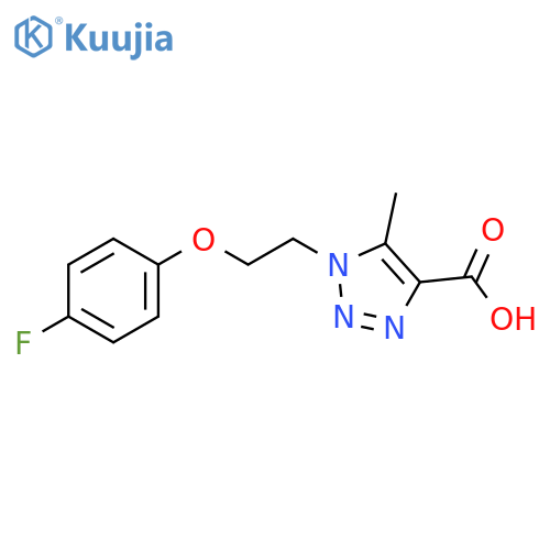 1-2-(4-fluorophenoxy)ethyl-5-methyl-1H-1,2,3-triazole-4-carboxylic acid structure