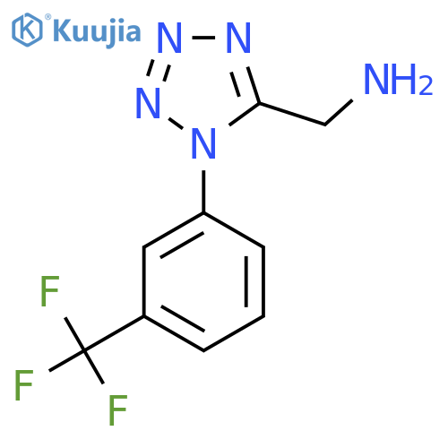{1-3-(trifluoromethyl)phenyl-1H-1,2,3,4-tetrazol-5-yl}methanamine structure