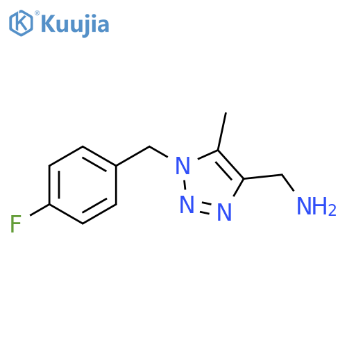 {1-(4-fluorophenyl)methyl-5-methyl-1H-1,2,3-triazol-4-yl}methanamine structure