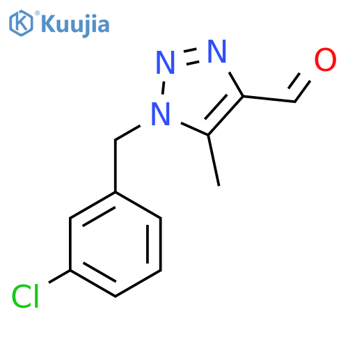 1-(3-chlorophenyl)methyl-5-methyl-1H-1,2,3-triazole-4-carbaldehyde structure