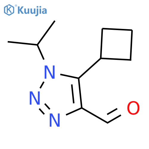 5-cyclobutyl-1-(propan-2-yl)-1H-1,2,3-triazole-4-carbaldehyde structure