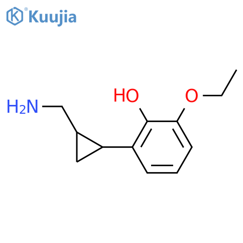 2-2-(aminomethyl)cyclopropyl-6-ethoxyphenol structure