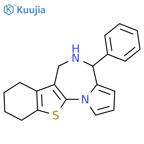4H-[1]Benzothieno[3,2-f]pyrrolo[1,2-a][1,4]diazepine,5,6,7,8,9,10-hexahydro-4-phenyl- structure