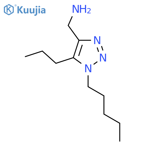 (1-pentyl-5-propyl-1H-1,2,3-triazol-4-yl)methanamine structure
