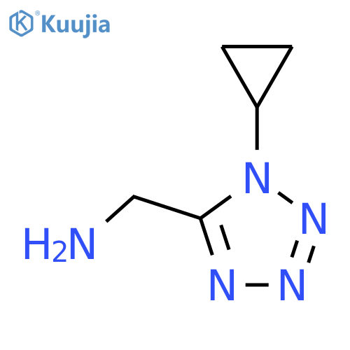 (1-cyclopropyl-1H-1,2,3,4-tetrazol-5-yl)methanamine structure