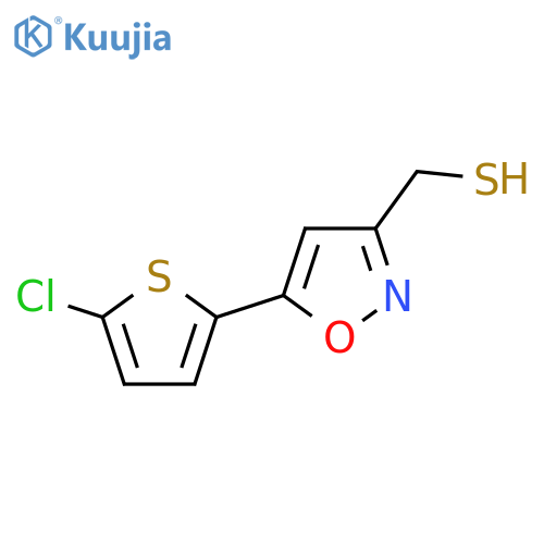 5-(5-chlorothiophen-2-yl)-1,2-oxazol-3-ylmethanethiol structure