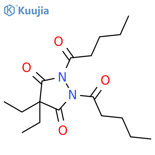 3,5-Pyrazolidinedione, 4,4-diethyl-1,2-bis(1-oxopentyl)- structure
