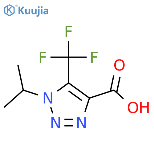 1-(Propan-2-yl)-5-(trifluoromethyl)-1H-1,2,3-triazole-4-carboxylic acid structure