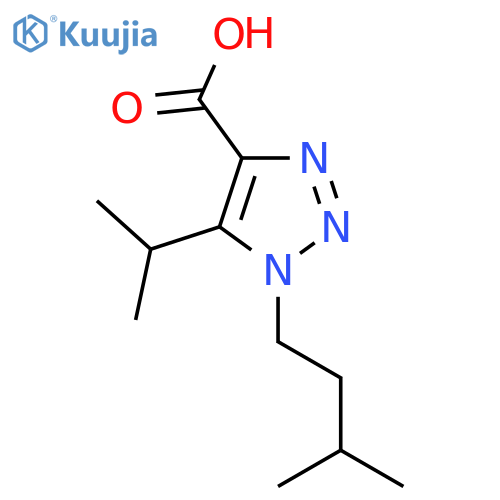 1-(3-methylbutyl)-5-(propan-2-yl)-1H-1,2,3-triazole-4-carboxylic acid structure