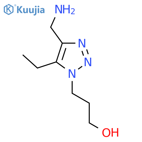 3-4-(aminomethyl)-5-ethyl-1H-1,2,3-triazol-1-ylpropan-1-ol structure