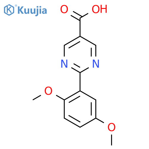 2-(2,5-Dimethoxyphenyl)pyrimidine-5-carboxylic acid structure