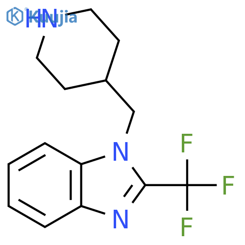 1-(piperidin-4-yl)methyl-2-(trifluoromethyl)-1H-1,3-benzodiazole structure