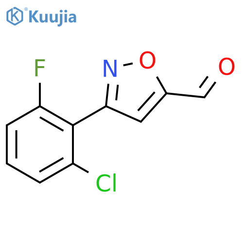 3-(2-Chloro-6-fluorophenyl)-5-isoxazolecarboxaldehyde structure