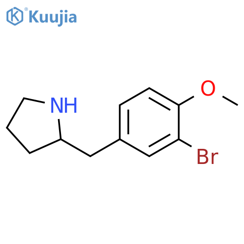 Pyrrolidine, 2-[(3-bromo-4-methoxyphenyl)methyl]- structure