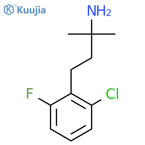 4-(2-chloro-6-fluorophenyl)-2-methylbutan-2-amine structure