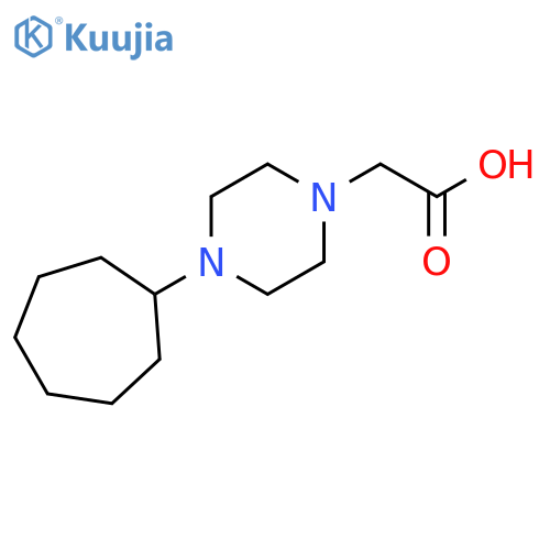 2-(4-cycloheptylpiperazin-1-yl)acetic acid structure