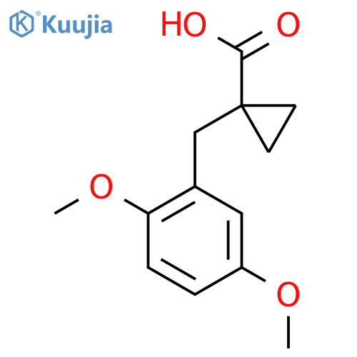 1-(2,5-dimethoxyphenyl)methylcyclopropane-1-carboxylic acid structure