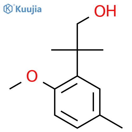 2-(2-methoxy-5-methylphenyl)-2-methylpropan-1-ol structure