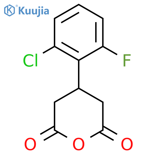 4-(2-chloro-6-fluorophenyl)oxane-2,6-dione structure