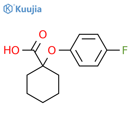 1-(4-Fluorophenoxy)cyclohexanecarboxylic acid structure