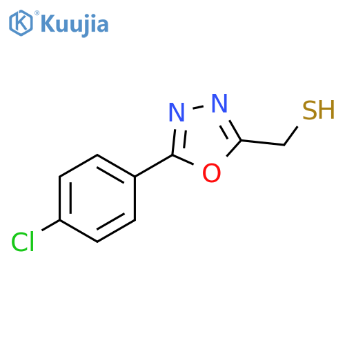 5-(4-chlorophenyl)-1,3,4-oxadiazol-2-ylmethanethiol structure