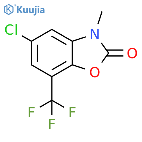 5-chloro-3-methyl-7-(trifluoromethyl)-1,3-benzoxazol-2-one structure