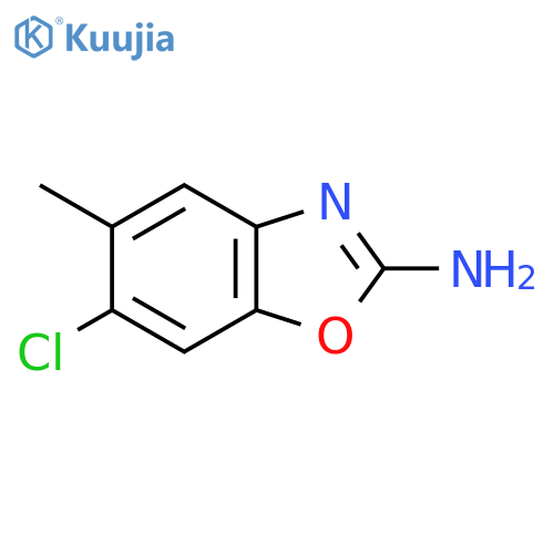 6-Chloro-5-methyl-1,3-benzoxazol-2-amine structure