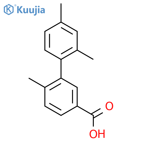 3-(2,4-Dimethylphenyl)-4-methylbenzoic acid structure