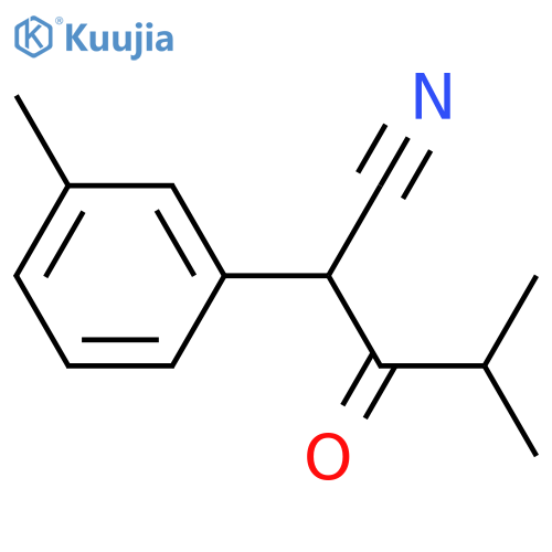4-Methyl-2-(3-methylphenyl)-3-oxopentanenitrile structure