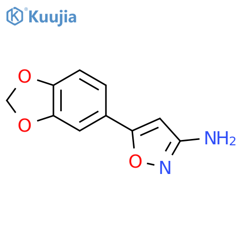 5-(1,3-dioxaindan-5-yl)-1,2-oxazol-3-amine structure