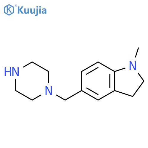 1-methyl-5-(piperazin-1-yl)methyl-2,3-dihydro-1H-indole structure