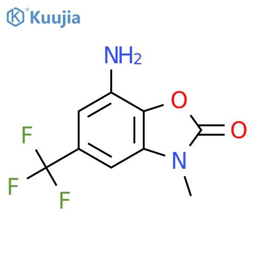 7-amino-3-methyl-5-(trifluoromethyl)-1,3-benzoxazol-2-one structure