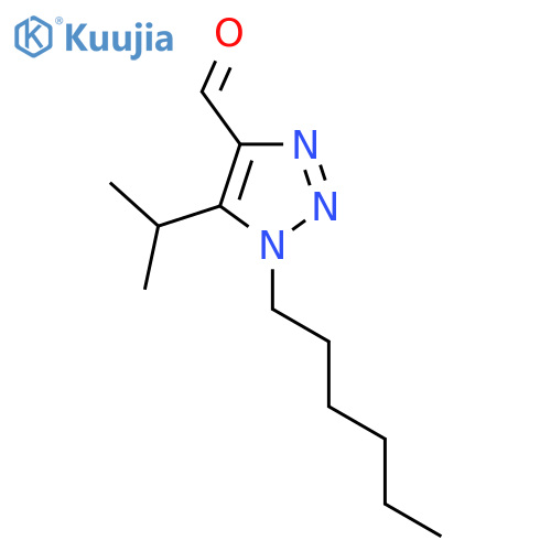 1-hexyl-5-(propan-2-yl)-1H-1,2,3-triazole-4-carbaldehyde structure