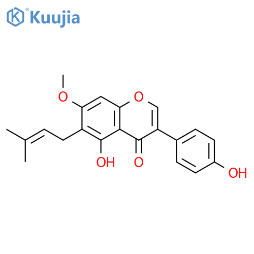 4H-1-Benzopyran-4-one,5-hydroxy-3-(4-hydroxyphenyl)-7-methoxy-6-(3-methyl-2-buten-1-yl)- structure