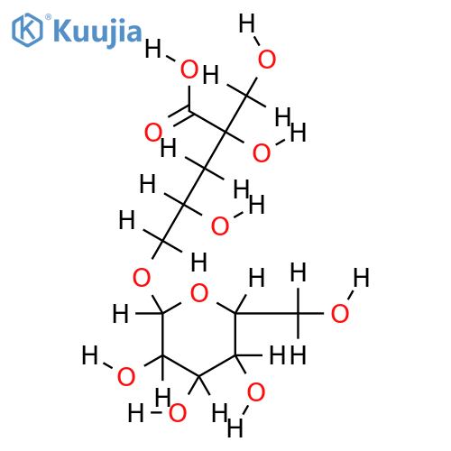 3-deoxy-5-O-alpha-D-galactopyranosyl-2-C-hydroxymethyl-D-pentonic acid structure