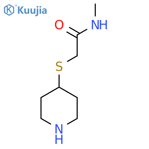 N-methyl-2-(piperidin-4-ylsulfanyl)acetamide structure
