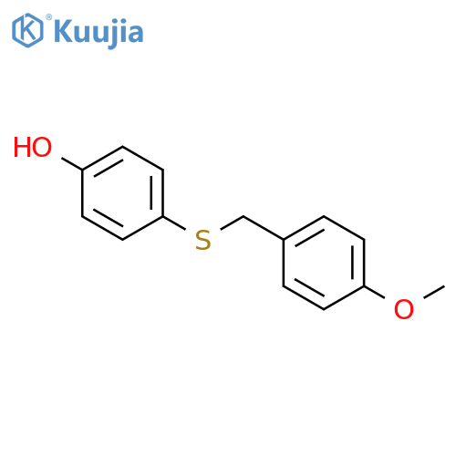 PHENOL, 4-[[(4-METHOXYPHENYL)METHYL]THIO]- structure