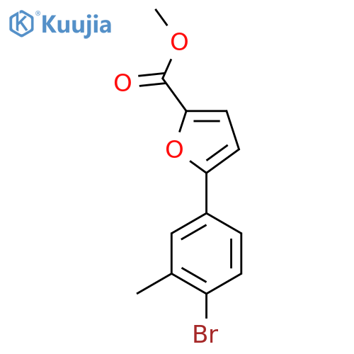 5-(4-Bromo-3-methyl-phenyl)-furan-2-carboxylic acid methyl ester structure